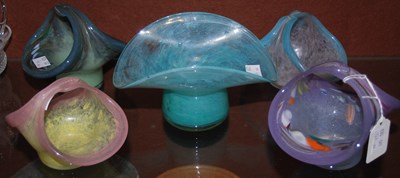Lot 6 - A Vasart top hat shaped vase, together with...