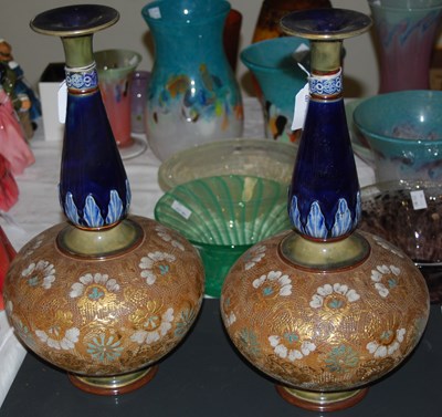 Lot 393 - A pair of early 20th century Doulton Lambeth...