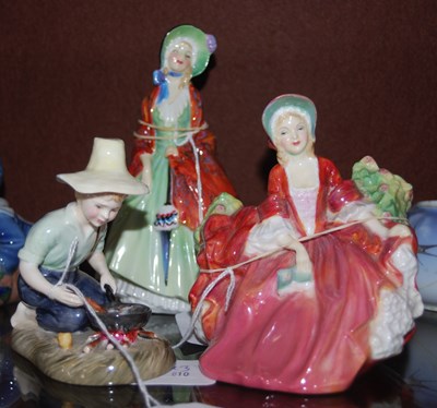 Lot 399 - Three Royal Doulton figures comprising 'Lydia'...
