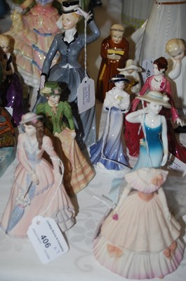 Lot 406 - A group of six Coalport lady figures...