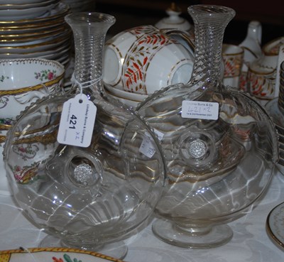 Lot 421 - A pair of vintage hand-blown moon-shaped...