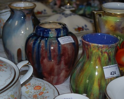 Lot 424 - Three pieces of studio pottery to include a...