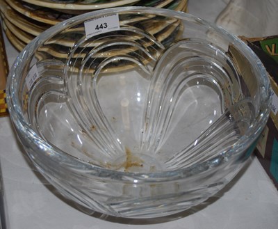 Lot 443 - A vintage Rogaska style glass bowl,...