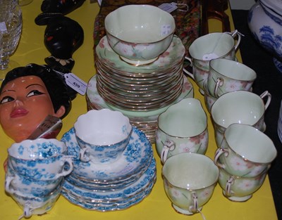 Lot 460 - A Victorian transfer printed part teaset...