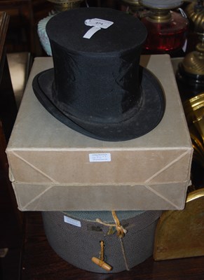 Lot 474 - A vinatge opera top hat by 'Scott & Co....