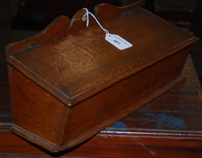 Lot 481 - A Victorian oak glove box.
