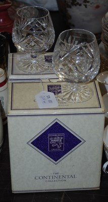 Lot 510 - Two pairs of brandy glasses contained within...