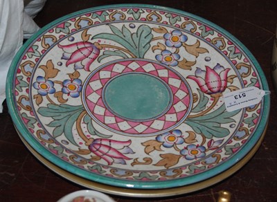Lot 513 - Two Charlotte Rhead Bursley Ware wall plates.