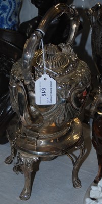 Lot 515 - A white metal samovar marked on underside '224...