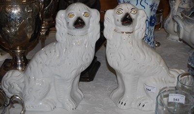 Lot 544 - A pair of Staffordshire Wally dogs.