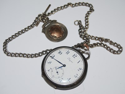 Lot 36 - A vintage Continental white metal cased open...