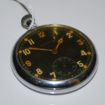 Lot 43 - A vintage military issue white metal cased...