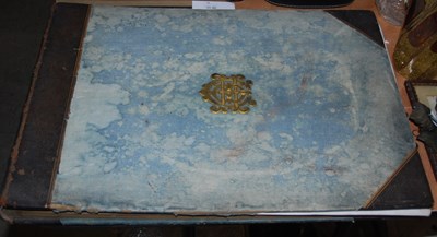 Lot 563 - A part leather-bound photograph album with...