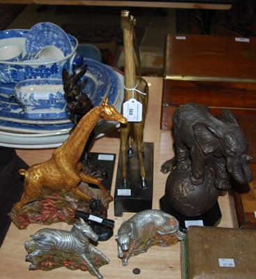 Lot 568 - A collection of animal figures to include two...
