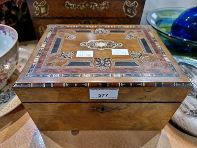 Lot 577 - A 19th century mahogany, walnut and...