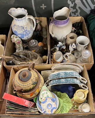 Lot 585 - Three boxes of mixed items.