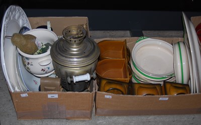 Lot 588 - Four boxes of assorted mixed items.