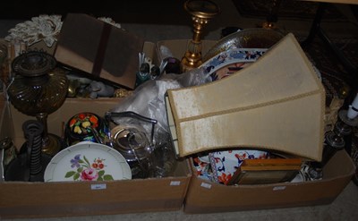 Lot 591 - Two boxes of mixed items to include a dressing...