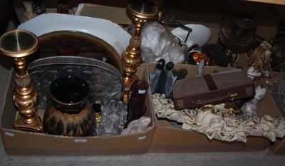 Lot 592 - Two boxes of assorted mixed items to include...