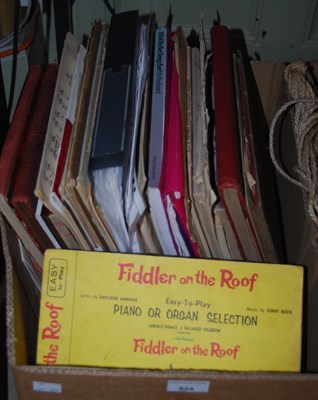 Lot 624 - A box of music-related items to include copies...