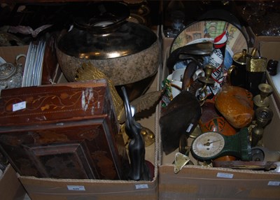 Lot 648 - Two boxes of assorted mixed items to include...