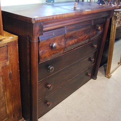 Lot 793 - A Victorian mahogany ogee chest of drawers...