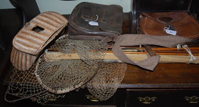 Lot 805 - A collection of assorted fishing equipment to...