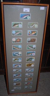 Lot 806 - Two framed Wills Cigarettes fish-themed...
