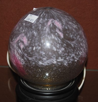 Lot 254 - A Monart night-light mottled opaque white and...