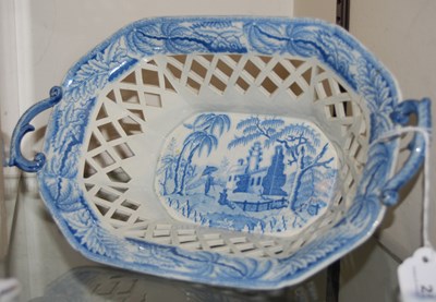 Lot 256 - A 19th century Davenport blue printed...