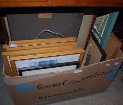 Lot 828 - Box - assorted pictures and prints.