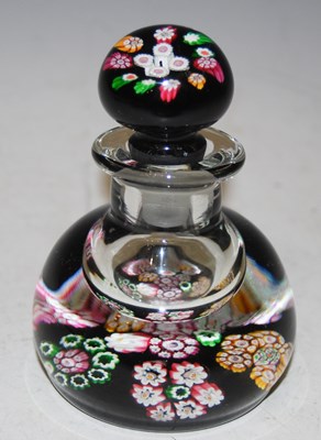 Lot 208 - A vintage Scottish black ground millefiori set...