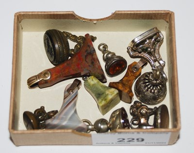Lot 229 - A collection of assorted white metal and...