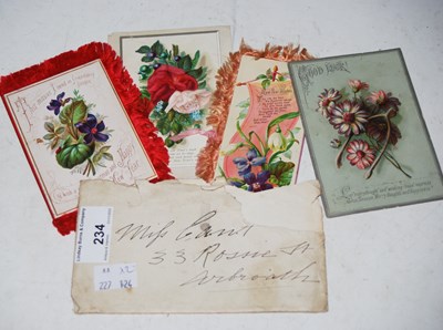 Lot 234 - A handwritten envelope inscribed 'Miss Cant,...