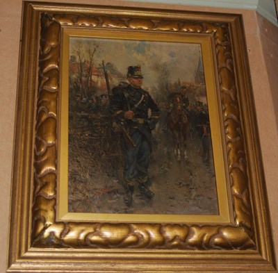 Lot 709 - Willam Koekkoek Portrait of a Belgian infantry...