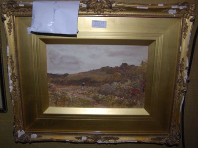 Lot 756 - James Aumonier RI (1832-1911) A Country Path...
