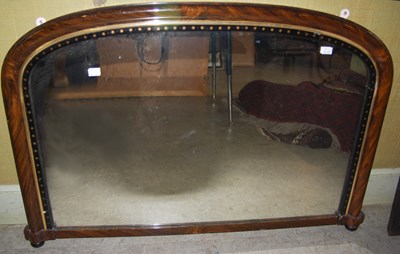 Lot 706 - A late 19th century scumbled pine overmantle...