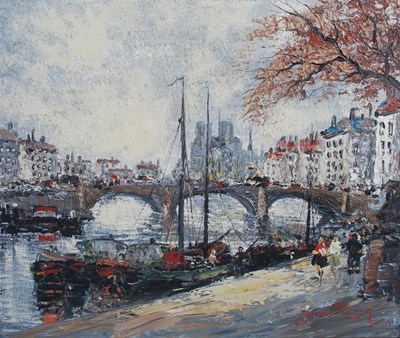 Lot 760 - Jean Remy (French, b.1893) 
Canal in Amsterdam...