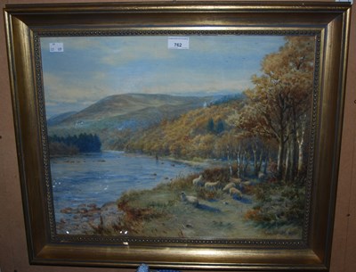Lot 762 - John Mitchell (19th century) Autumnal river...