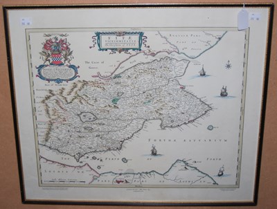 Lot 767 - A facsimile map of Fifae after Johan Blaeu,...