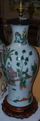 Lot 366 - A Chinese porcelain crackle glazed famille...