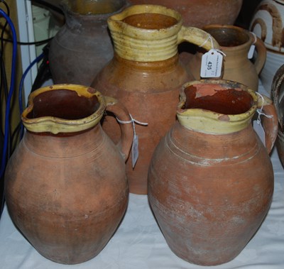 Lot 435 - Studio Pottery Interest - a near pair of 19th...