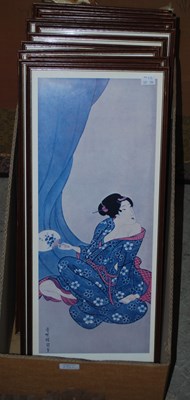 Lot 694C - A group of twelve Ukiyo-e prints of Geisha Girls.