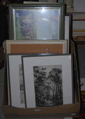 Lot 694D - Box - assorted pictures and prints to...