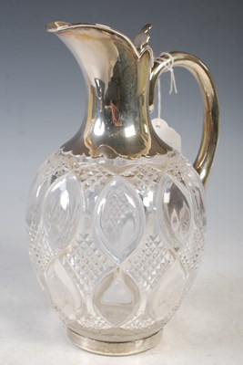 Lot 124 - A Victorian silver mounted cut glass claret...