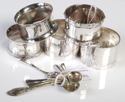 Lot 134 - A collection of assorted silver to include a...