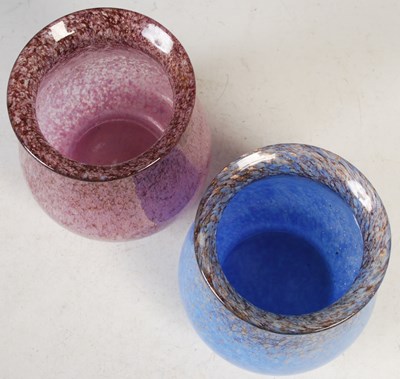 Lot 1 - Two Monart vases, shaped RA, one mottled...