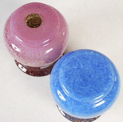 Lot 1 - Two Monart vases, shaped RA, one mottled...