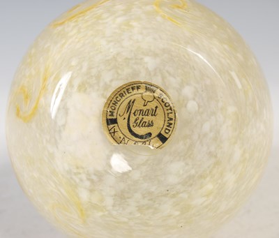 Lot 2 - A Monart glass vase, shape N, mottled opaque...