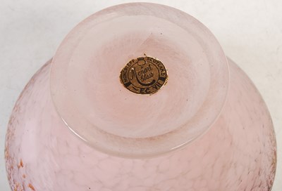 Lot 3 - A Monart glass bowl, mottled purple and pink...